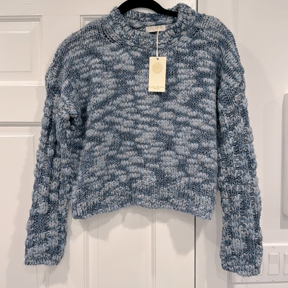 NWT Ramy Brook Blue Sparkle James Sweater